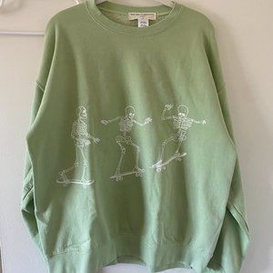 Urban outfitters x Project Social T skeleton skateboard crewneck